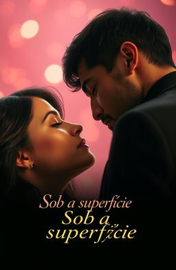 A romantic scene featuring a couple about to kiss, with the female protagonist looking down or displaying an expression of doubt
