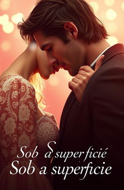 A romantic scene featuring a couple about to kiss, with the female protagonist looking down or displaying an expression of doubt