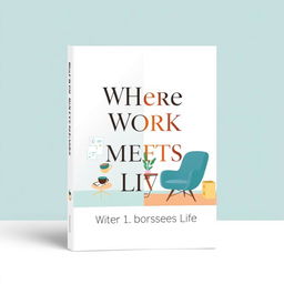 An engaging and modern eBook cover design titled 'Where Work Meets Life', featuring a harmonious blend of work and personal life elements
