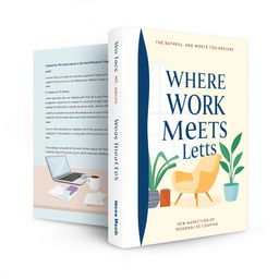 An engaging and modern eBook cover design titled 'Where Work Meets Life', featuring a harmonious blend of work and personal life elements