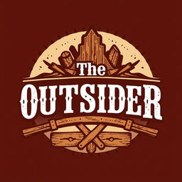 A vintage logo design styled after Old West aesthetics featuring the text "The OutsideR" in a bold, rustic serif font that reflects the spirit of classic western typography