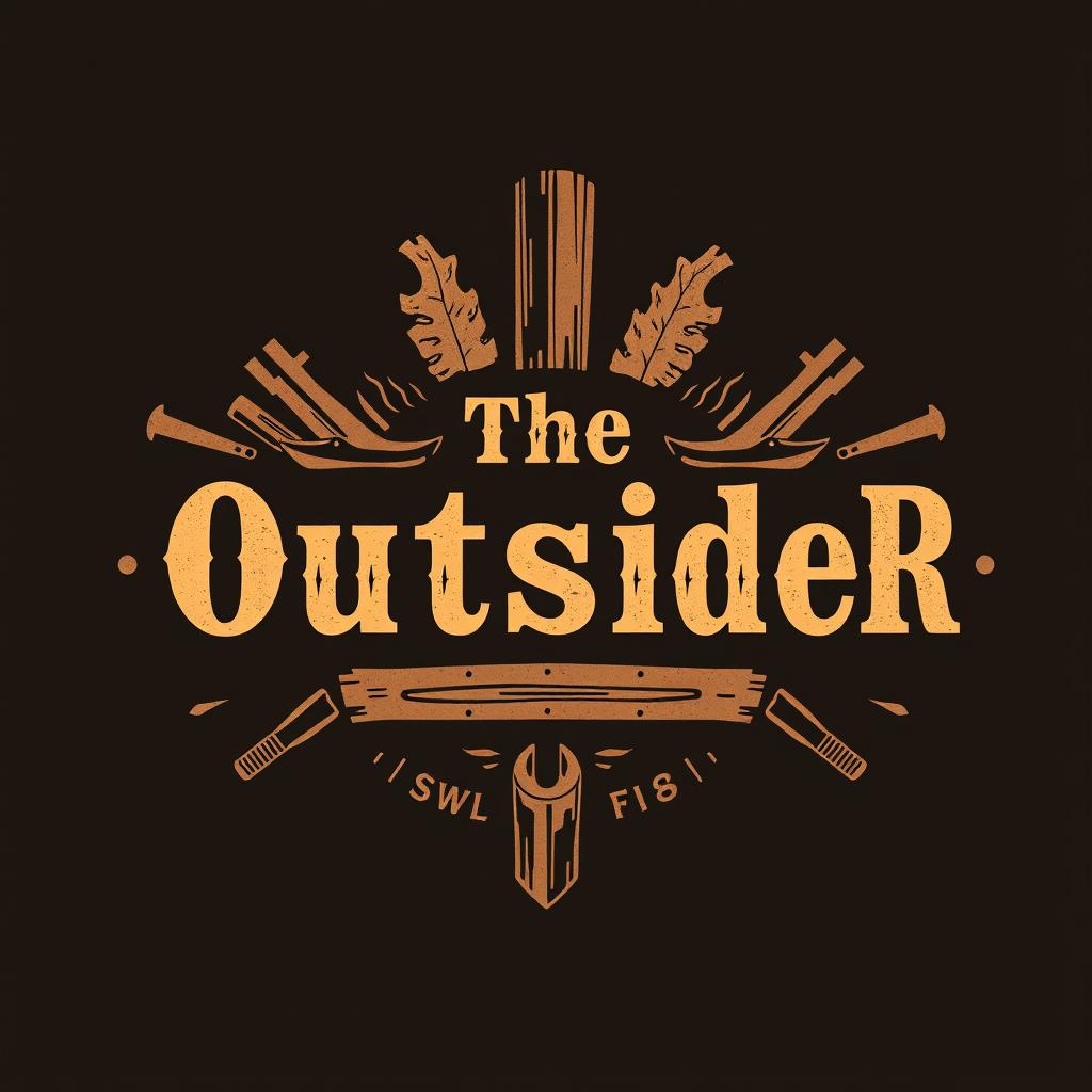 A vintage logo design styled after Old West aesthetics featuring the text "The OutsideR" in a bold, rustic serif font that reflects the spirit of classic western typography