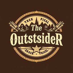 A vintage logo design styled after Old West aesthetics featuring the text "The OutsideR" in a bold, rustic serif font that reflects the spirit of classic western typography