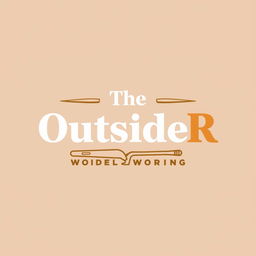 A logo design for a woodworking shop featuring the text "The OutsideR" in a style reminiscent of the first image provided