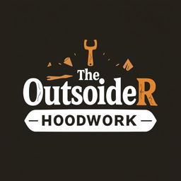 A logo design for a woodworking shop featuring the text "The OutsideR" in a style reminiscent of the first image provided