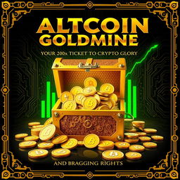 A hyperrealistic design featuring a luxurious crypto theme