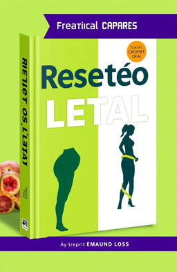 A book cover design for a weight loss guide titled 'Reseteo Letal'