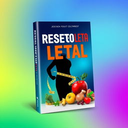 A book cover design for 'Reseteo Letal', a weight loss-themed book