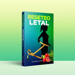 A book cover design for 'Reseteo Letal', a weight loss-themed book
