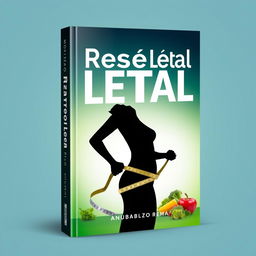 A book cover design for 'Reseteo Letal', a weight loss-themed book