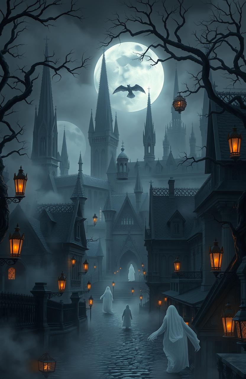 A hauntingly beautiful city of ghosts, shrouded in mist and mystery, inhabited by ethereal spirits