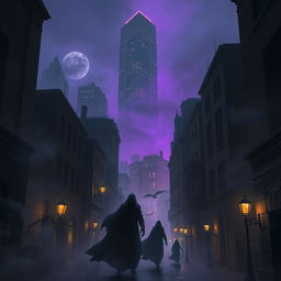 A mysterious and atmospheric city inhabited by wraiths, set in a dark, powerful urban landscape
