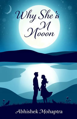 A beautifully illustrated book cover for the title 'WHY SHE IS MY MOON' by Abhishek Mohapatra