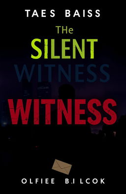 A shadowy silhouette of a person stands in the foreground against a cityscape at night