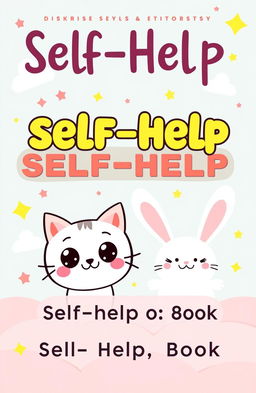 A kawaii-style cover for a self-help book, featuring a pastel color palette