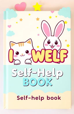 A kawaii-style cover for a self-help book, featuring a pastel color palette