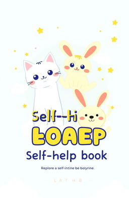 A kawaii-style cover for a self-help book, featuring a pastel color palette