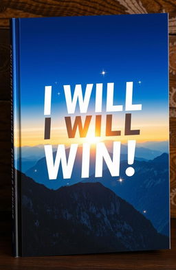 A beautifully designed motivational book cover featuring the bold phrase 'I WILL WIN!' prominently displayed
