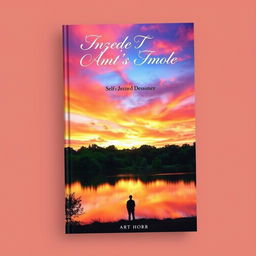A visually stunning book cover featuring a serene landscape at sunset