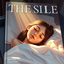 A captivating book cover featuring a beautiful teenage girl peacefully sleeping in a hospital bed