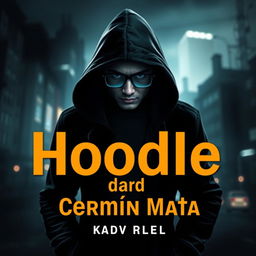 A captivating book cover design for a novel titled 'Hoodie dan Cermin Mata'