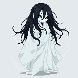 A 64x64 pixel art representation of a Japanese Yūrei man yokai