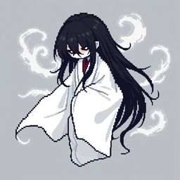 A 64x64 pixel art representation of a Japanese Yūrei man yokai