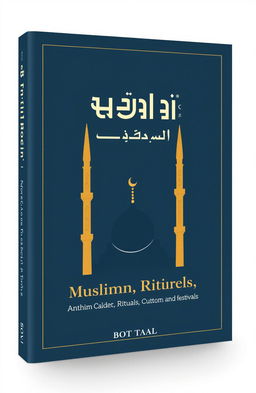 Create a modern, minimalistic book cover for 'মুসলমান আচার-অনুষ্ঠান-উৎসব' (Muslim Rituals, Customs, and Festivals)