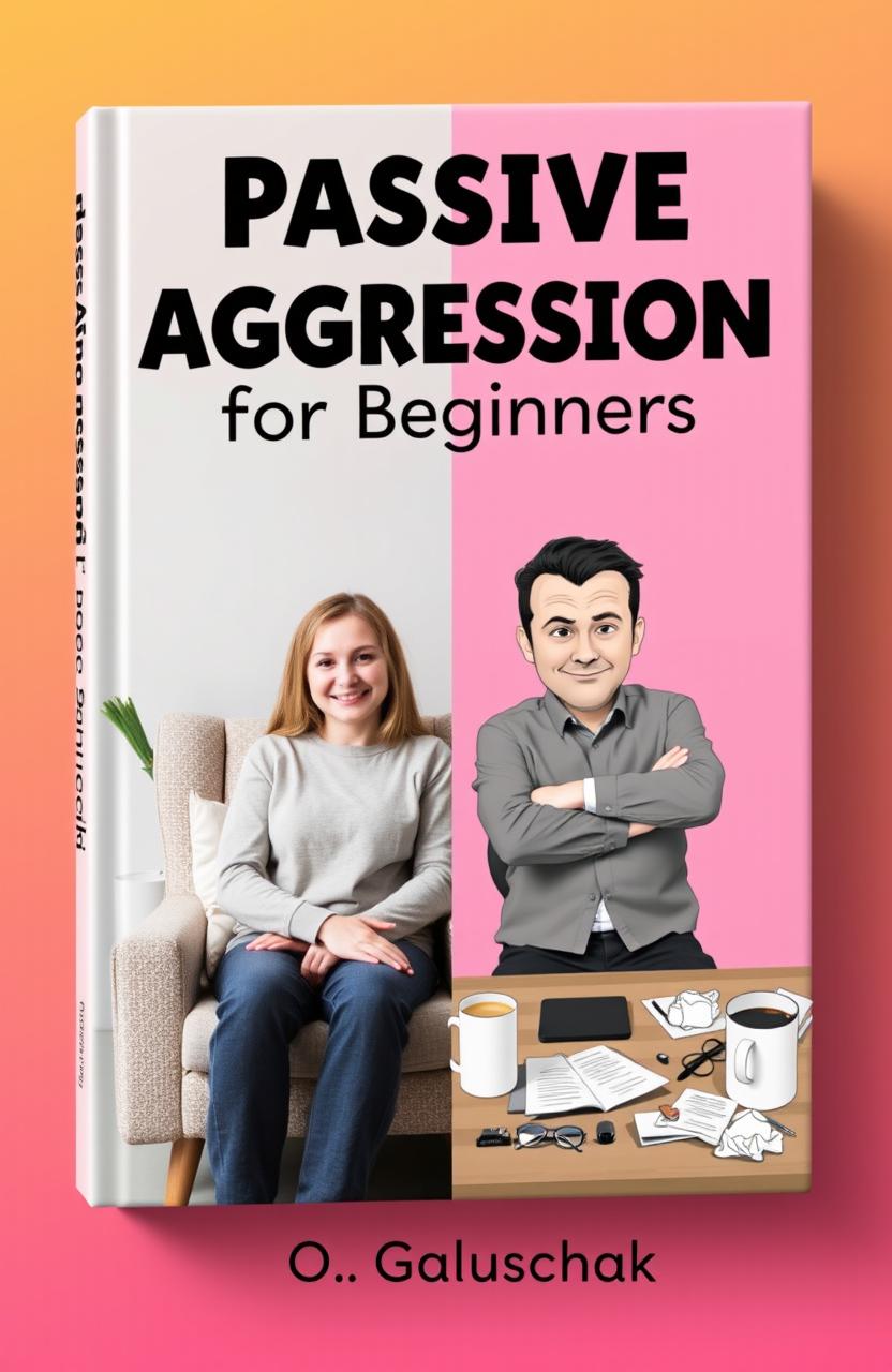 A whimsical book cover design for 'Passive Aggression for Beginners' by O