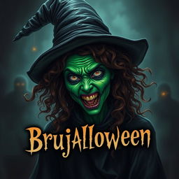 A teenage witch with a disfigured green face that radiates terror
