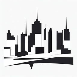 Generate a black and white, minimalist interpretation of Tallinn city's landscape