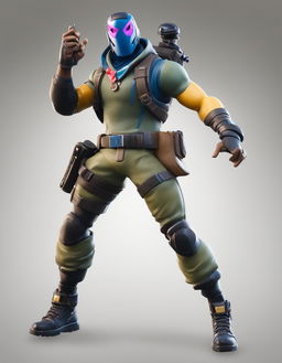 32k HD product photo of a detailed Fortnite action figure posed dynamically.