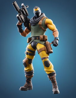 32k HD product photo of a detailed Fortnite action figure posed dynamically.