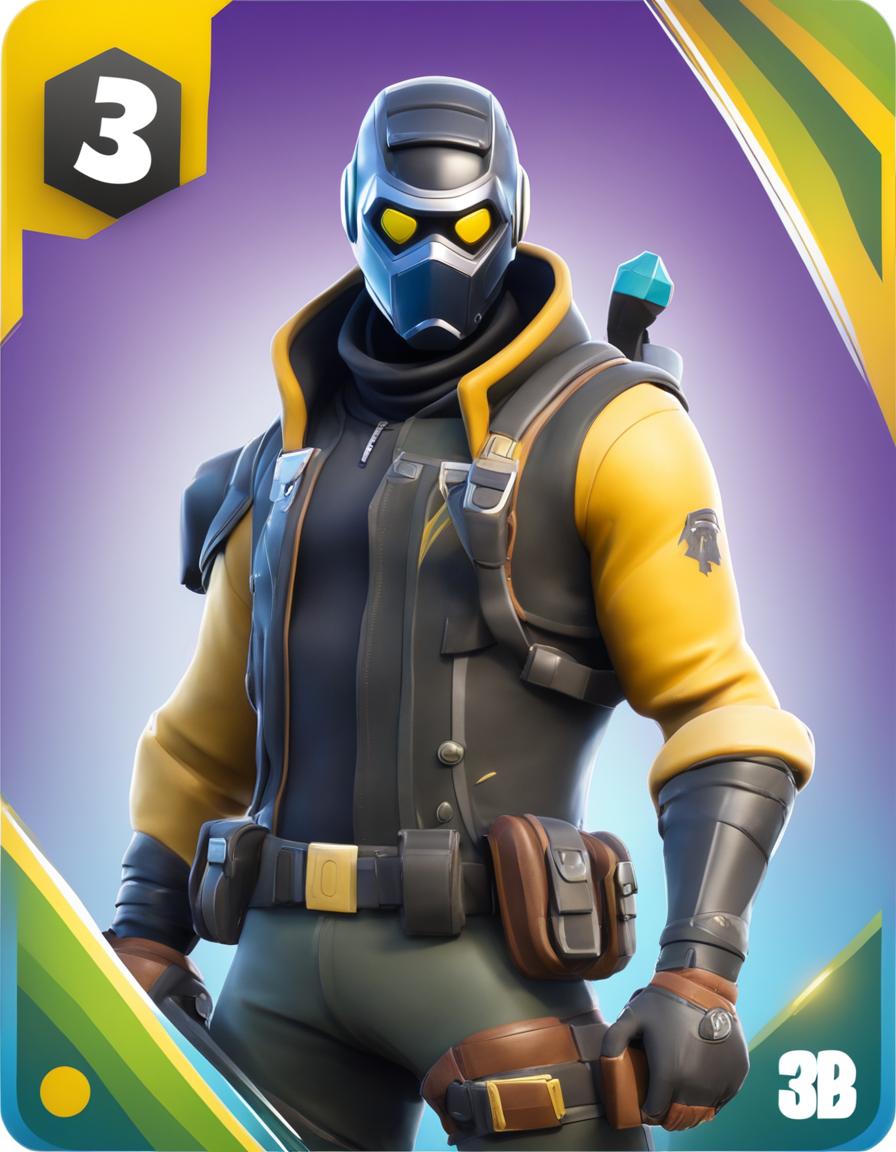 32k HD product photo of a Fortnite trading card featuring a popular game character.