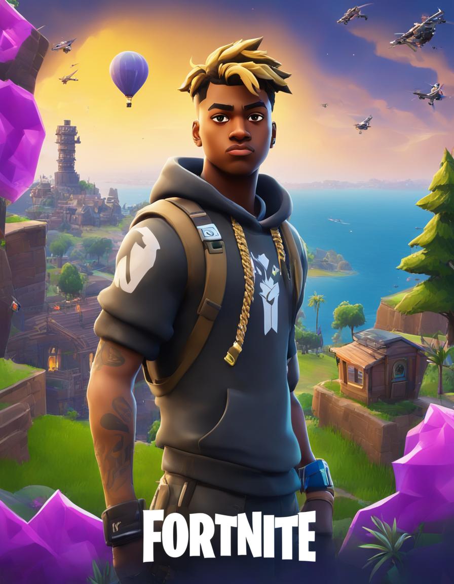 Fortnite-themed poster featuring Juice WRLD in 32k resolution and 200mm size