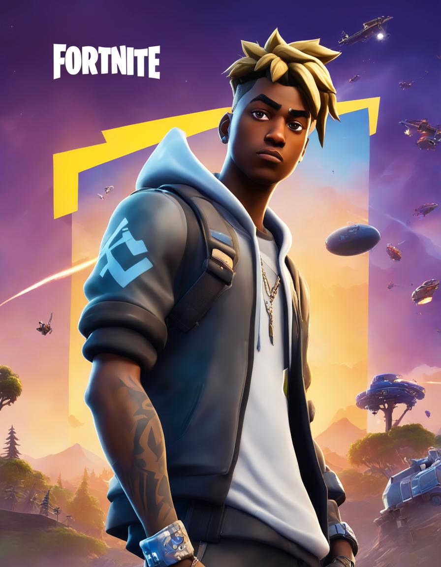 Fortnite-themed poster featuring Juice WRLD in 32k resolution and 200mm size