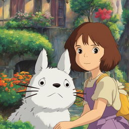 Studio Ghibli-inspired profile picture with a character in a detailed Ghibli setting.