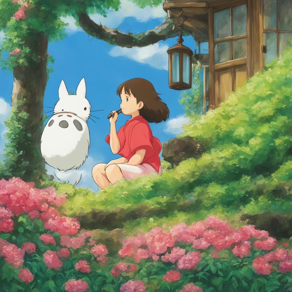 Studio Ghibli-inspired profile picture with a character in a detailed Ghibli setting.