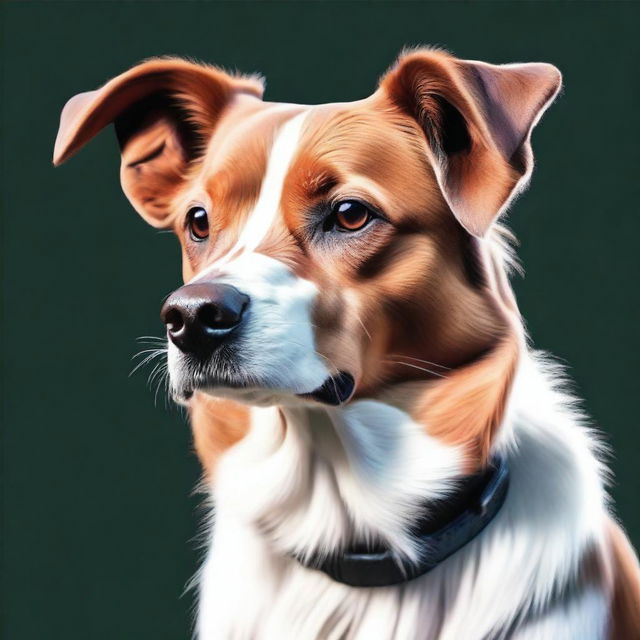 Generate a digital painting masterpiece of an extremely detailed, high quality dog