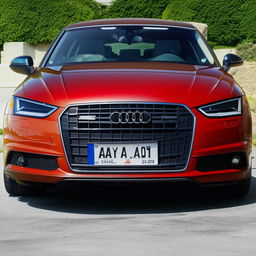 A sophisticated Audi car with the custom license plate reading 'ARHAM CHAUDARY'.