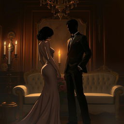 A mature aesthetic scene illustrating a tense atmosphere in a mafia love story, filled with misunderstandings and revenge