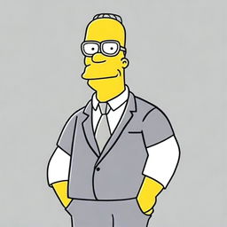 A cartoon-style man, recognized as a cleaning specialist, dressed in a sleek gray uniform with safety glasses, all highlighted against a pristine white background