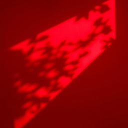 An abstract representation of shadows in vibrant shades of red