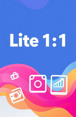A vibrant and modern cover page design for a digital product titled 'Lite 1:1'