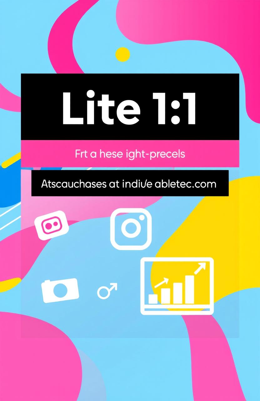 A vibrant and modern cover page design for a digital product titled 'Lite 1:1'