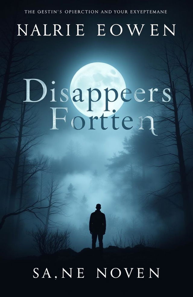 A captivating novel cover that visually represents the mysterious and enigmatic story of a person who disappears for a decade and then reappears only to vanish again under mysterious circumstances