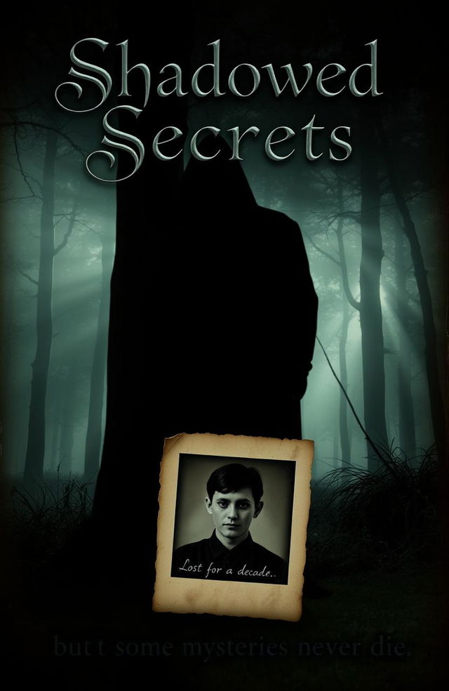 A captivating novel cover for 'Shadowed Secrets'