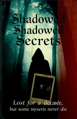A captivating novel cover for 'Shadowed Secrets'