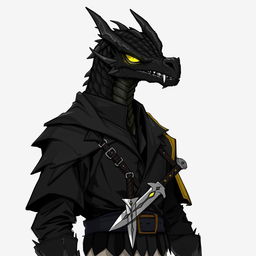 A sketch illustration of Vrax, the Regional leader of the Flaming Knives, a fearsome criminal organization in the Dungeons & Dragons universe