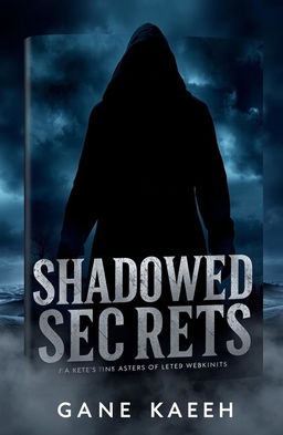 A captivating book cover for a novel titled "Shadowed Secrets" that represents the mysterious story of a person who vanished for a decade and then reappeared only to disappear again under enigmatic circumstances